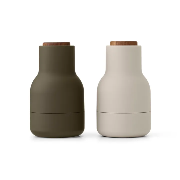 Bottle Grinder kryddkvarn Small 2-pack - Hunting green-beige-valnöt - Audo Copenhagen