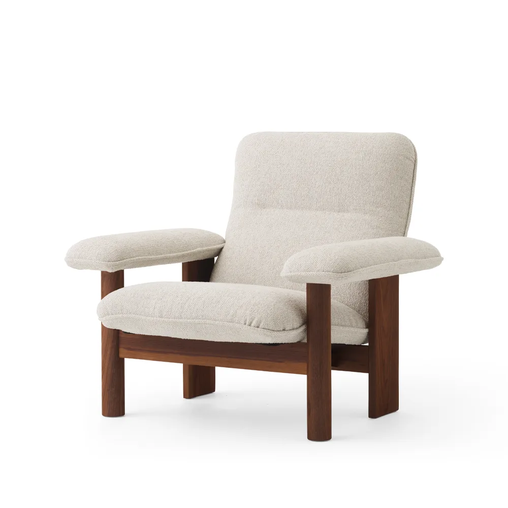 Brasilia fåtölj, Walnut-Moss 011 grey Audo Copenhagen