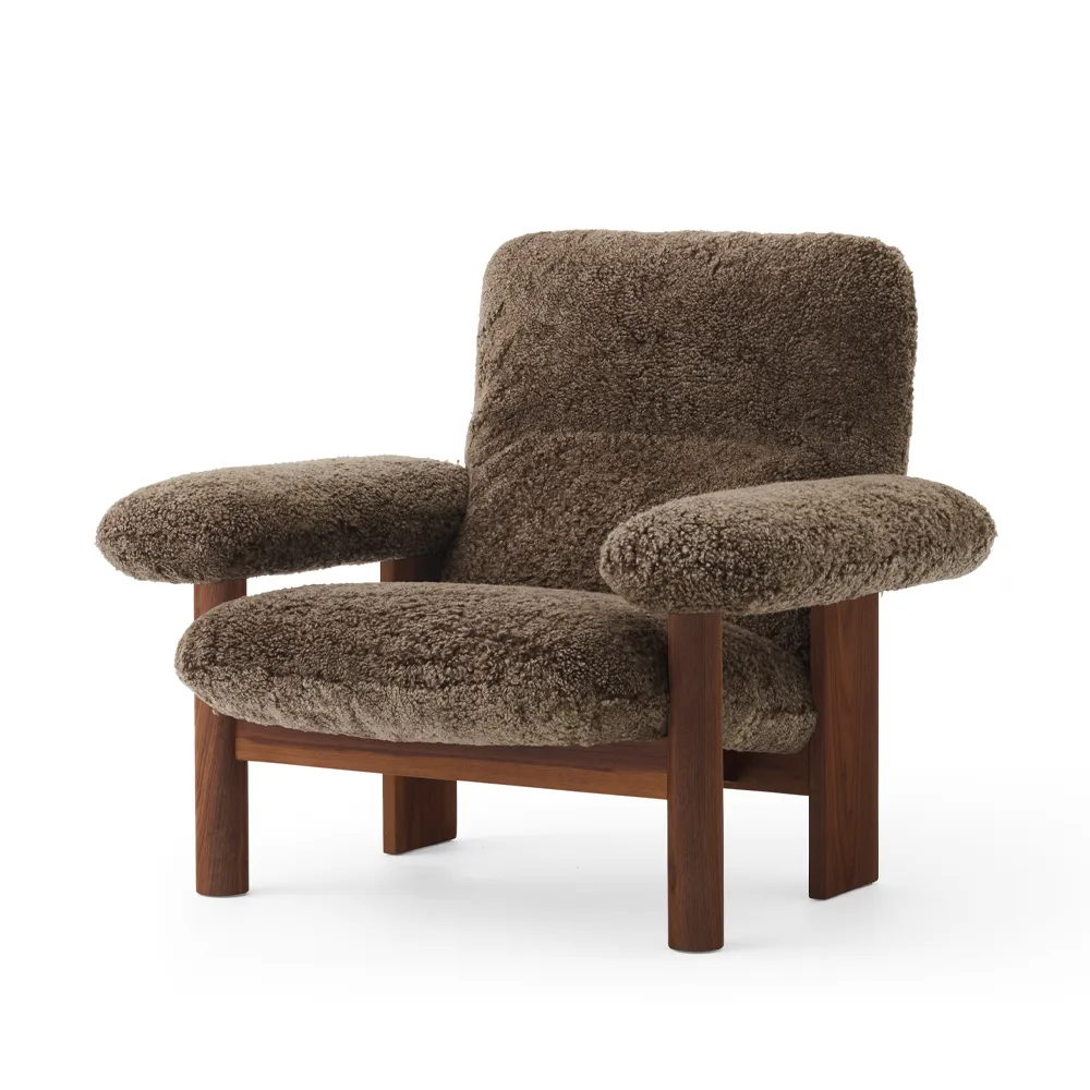 Brasilia fåtölj, Walnut-Root sheepskin Audo Copenhagen
