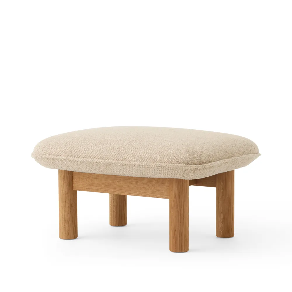 Brasilia fotpall, tyg bouclé 02 beige, ekstativ Audo Copenhagen