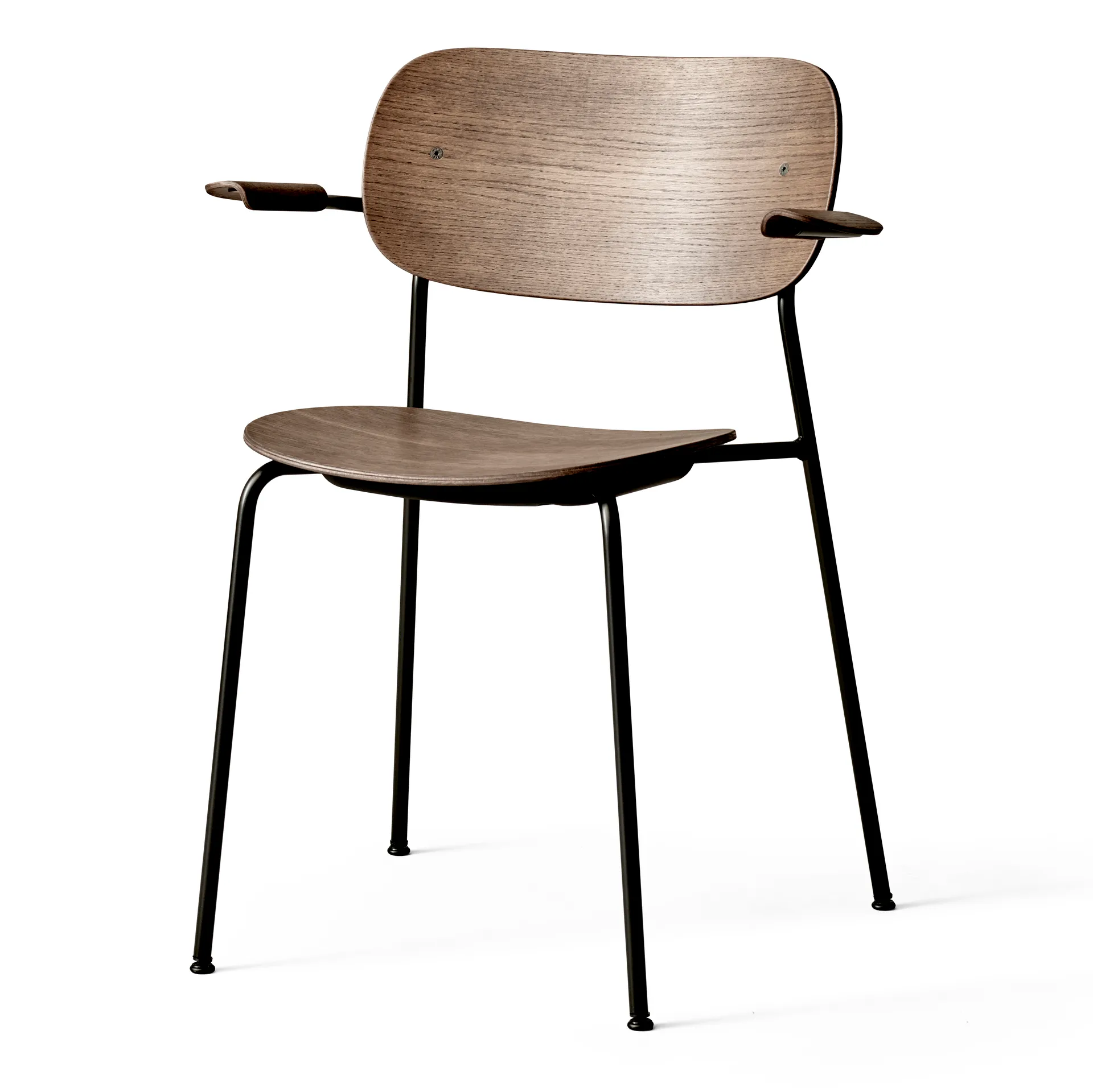 Co Chair matstol med armstöd, Mörkbetsad ek Audo Copenhagen