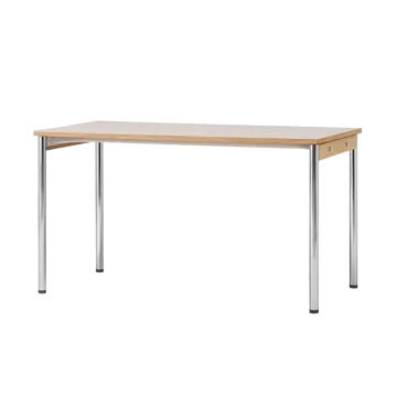 Co Table konferensbord 140x70cm - Chrome-laminate creme - Audo Copenhagen
