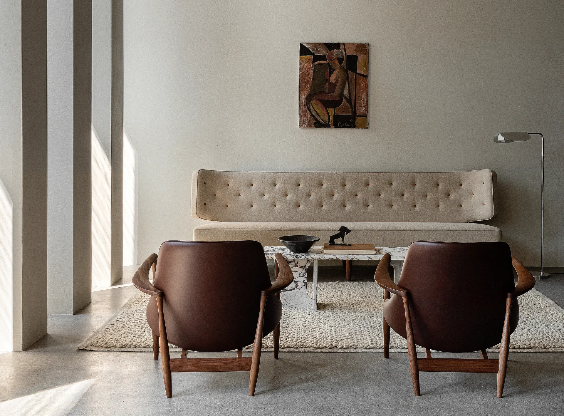 Elizabeth loungefåtölj, Natural oak-Logan Jasmine Audo Copenhagen