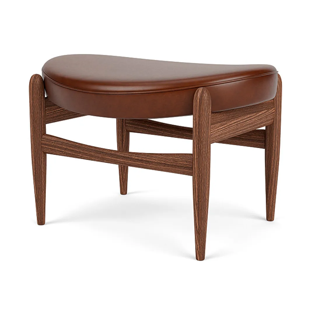 Elizabeth ottoman, Läder Dakar 0329-valnöt Audo Copenhagen