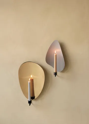 Flambeau ljusstake vägg 40 cm - Black-polished brass - Audo Copenhagen
