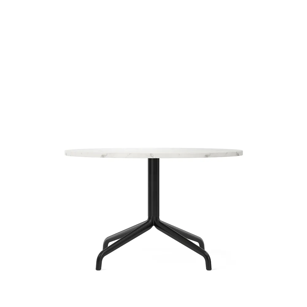 Harbour Column loungebord, Marble off white-svart stålstativ Audo Copenhagen