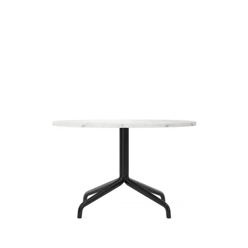 Harbour Column loungebord - Marble off white-svart stålstativ - Audo Copenhagen