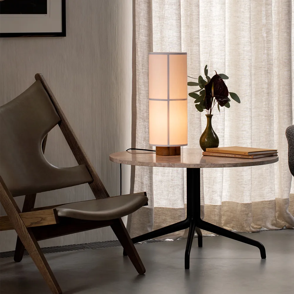 Harbour Column loungebord, oak black, svart stålstativ Audo Copenhagen