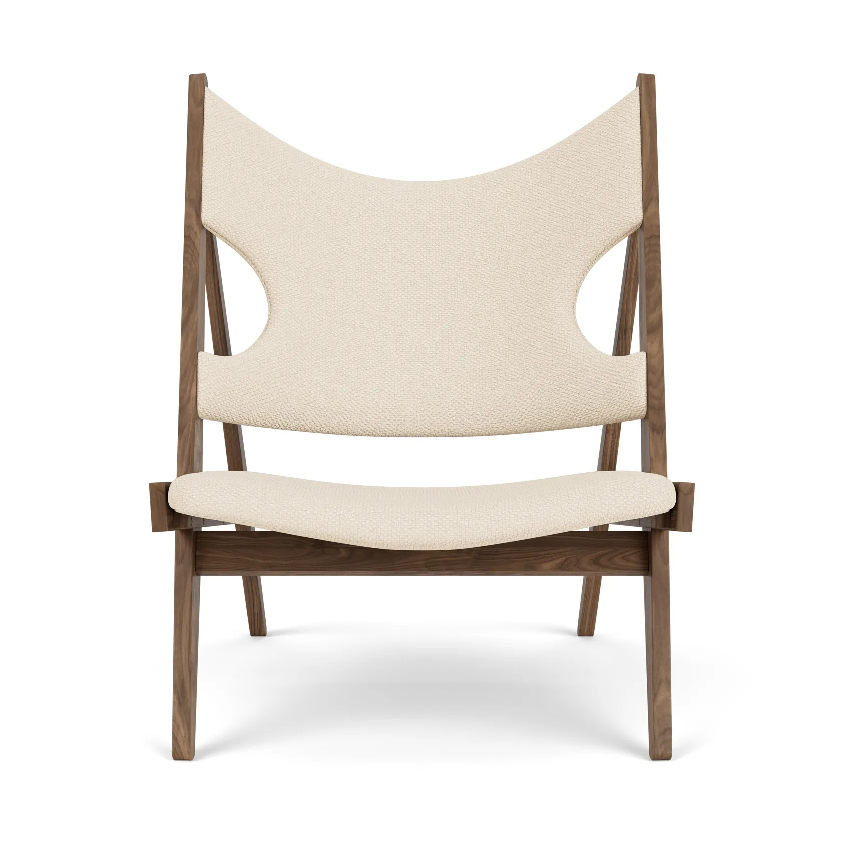 Knitting loungefåtölj, Walnut-Logan Jasmine Audo Copenhagen