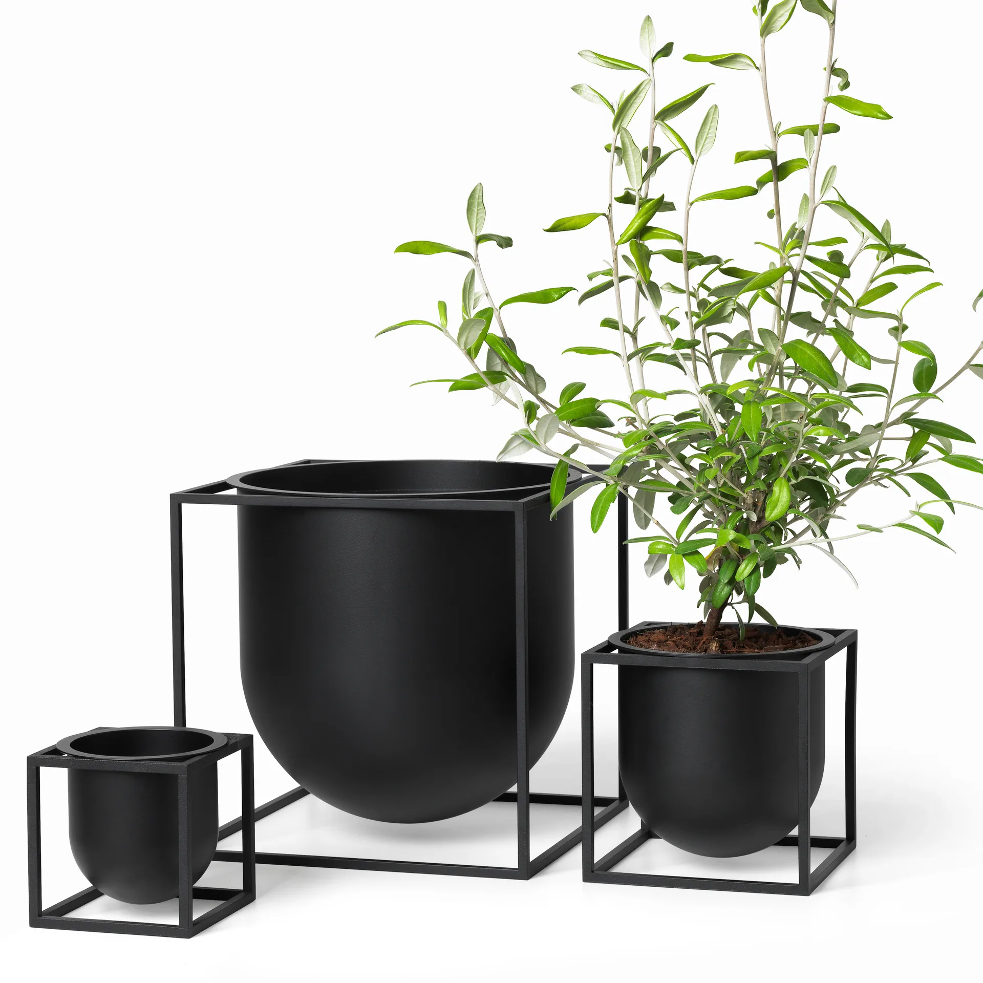 Kubus blomkruka 10 cm, Svart Audo Copenhagen