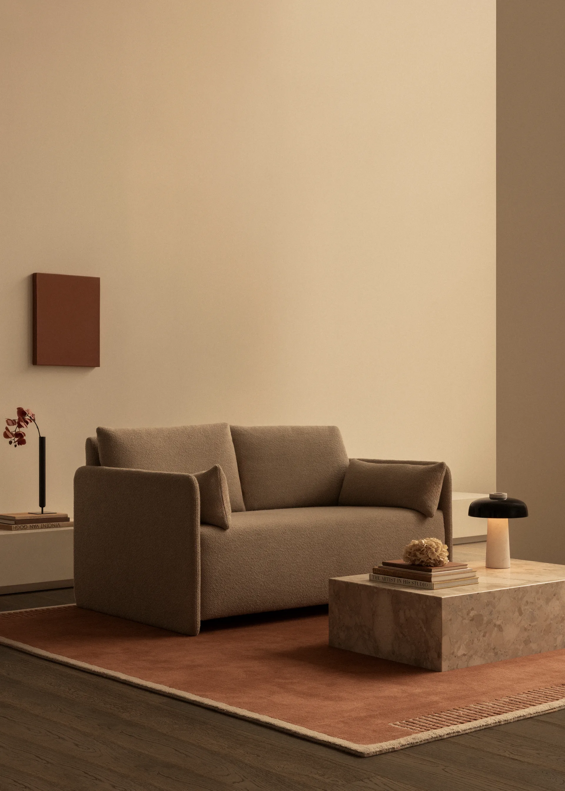 Offset bäddsoffa 2-sits, Baru 0200 White Audo Copenhagen