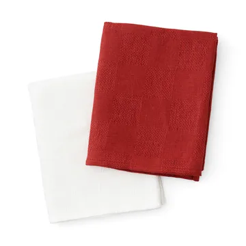 Papilio kökshandduk 40x64 cm 2-pack - Burnt sienna-white - Audo Copenhagen