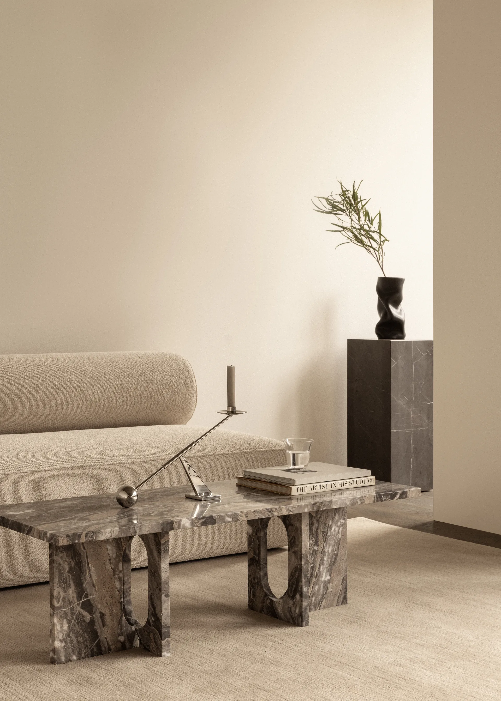 Plinth tall sidobord 30x30x51 cm, Grey galaxy Audo Copenhagen