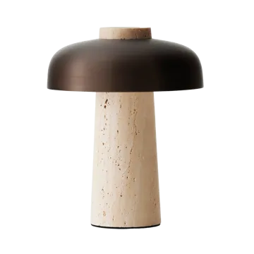 Reverse portabel bordslampa 24,5 cm - Travertine-bronzed aluminium - Audo Copenhagen