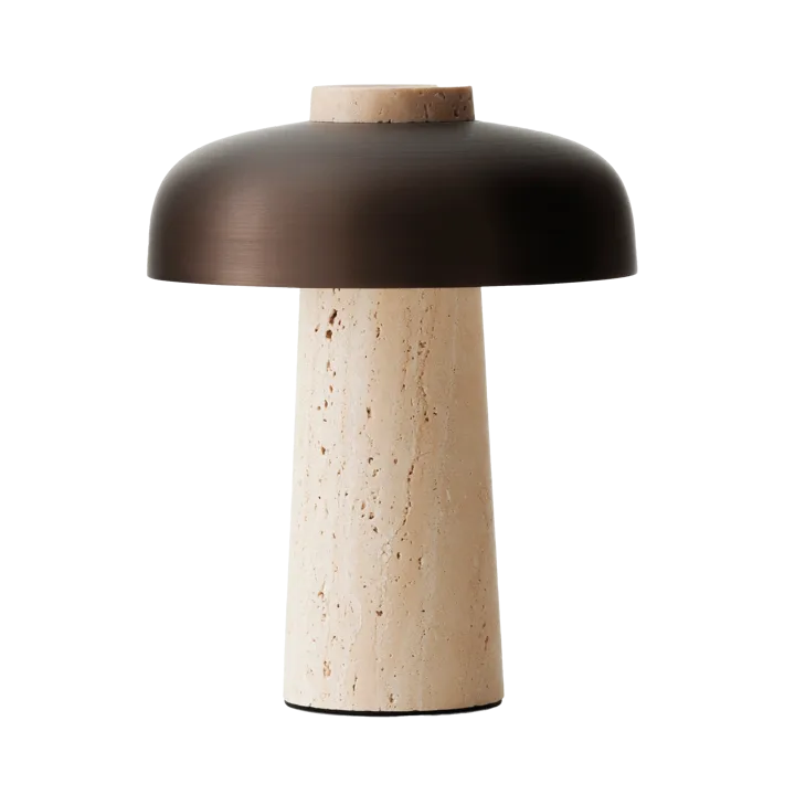 Reverse portabel bordslampa 24,5 cm - Travertine-bronzed aluminium - Audo Copenhagen