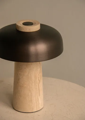 Reverse portabel bordslampa 24,5 cm - Travertine-bronzed aluminium - Audo Copenhagen
