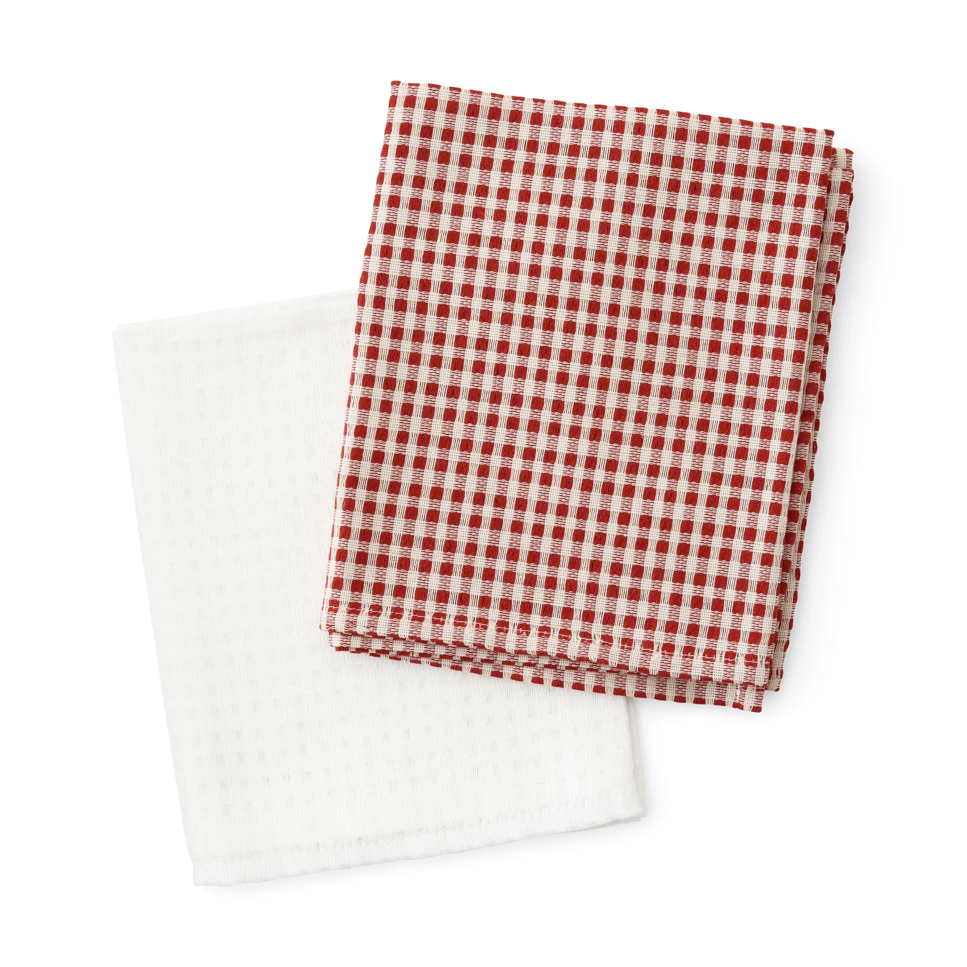 Troides kökshandduk 40x67 cm 2-pack, Burnt sienna-white Audo Copenhagen