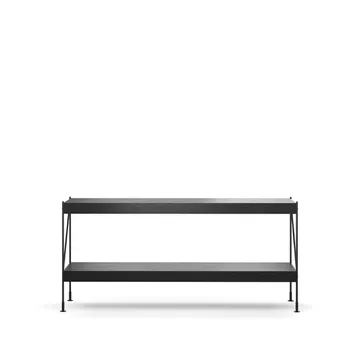 Zet hyllsystem - oak black stained, 1x2, black steel base - Audo Copenhagen