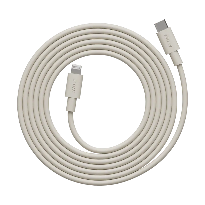 Cable 1 USB C till Lightning laddkabel 2m - Nomad Sand - Avolt