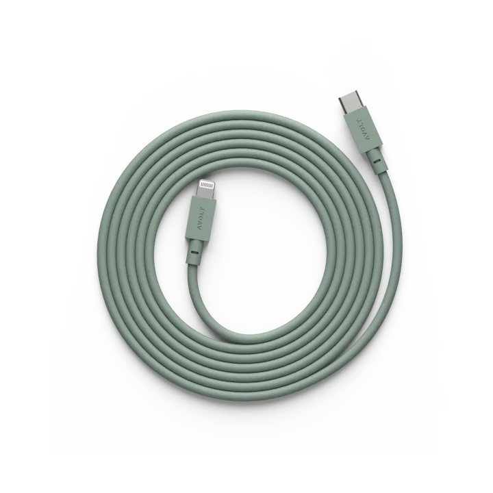 Cable 1 USB C till Lightning laddkabel 2m - Oak Green - Avolt
