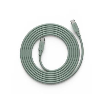 Cable 1 USB-C till USB-C laddningskabel 2 m - Oak green - Avolt