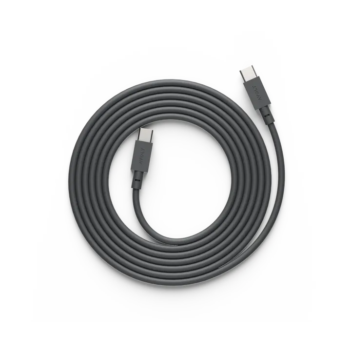 Cable 1 USB-C till USB-C laddningskabel 2 m - Stockholm black - Avolt