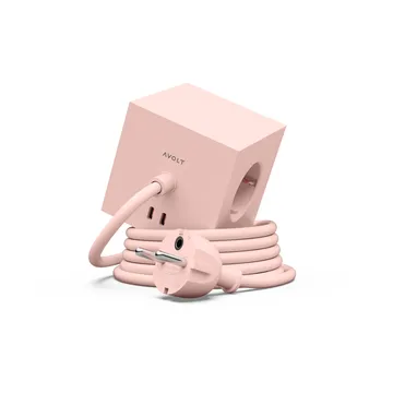 Square 1 grenuttag USB-C 30W 1,8 m - New Pink - Avolt