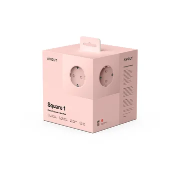 Square 1 grenuttag USB-C 30W 1,8 m - New Pink - Avolt