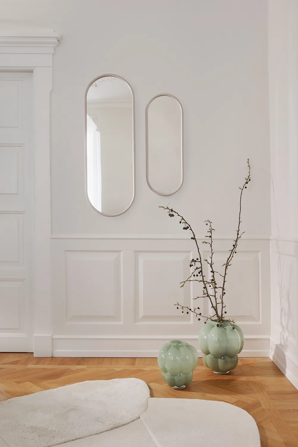 Angui spegel oval 108 cm, Taupe AYTM