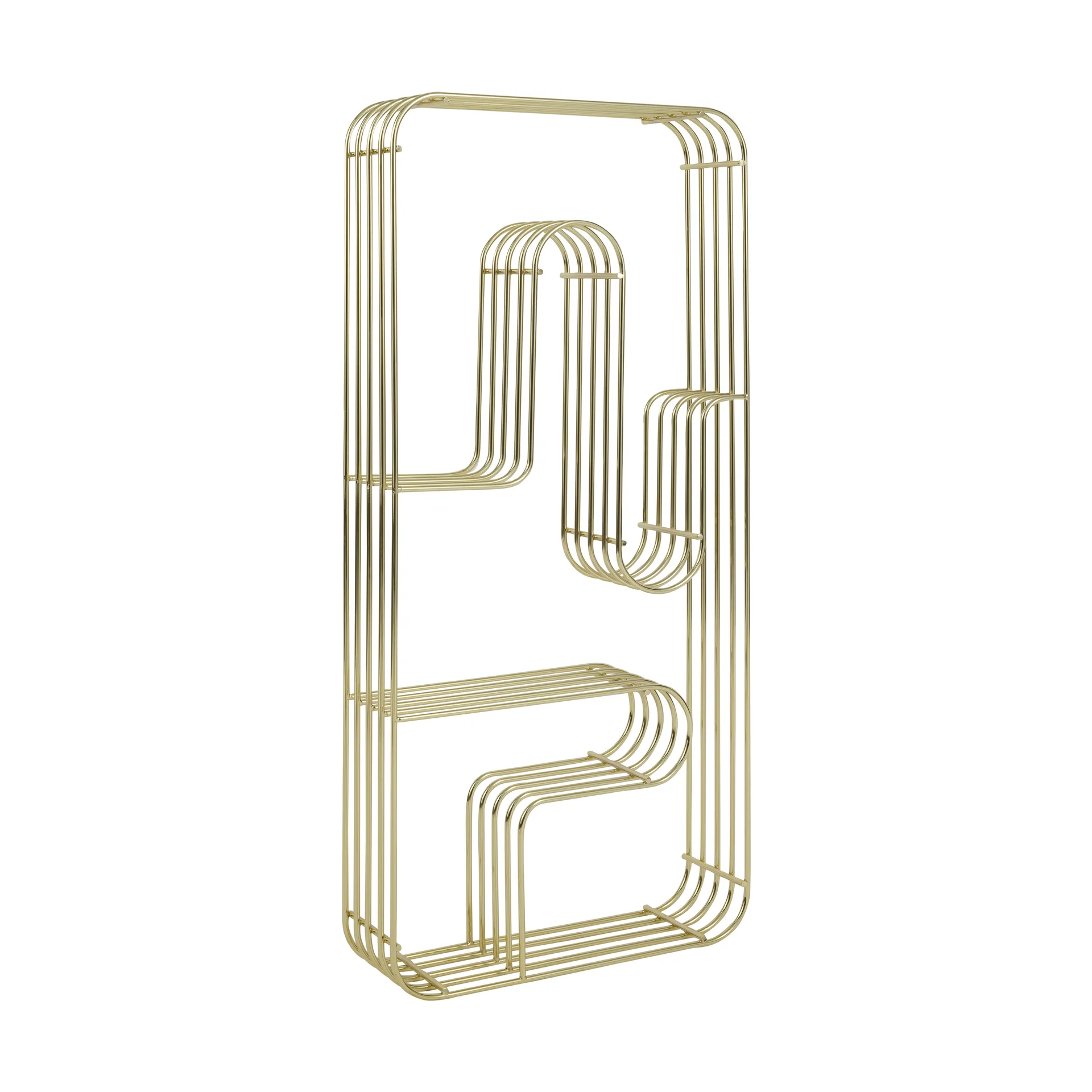 Curva vägghylla rektangulär, Guld AYTM