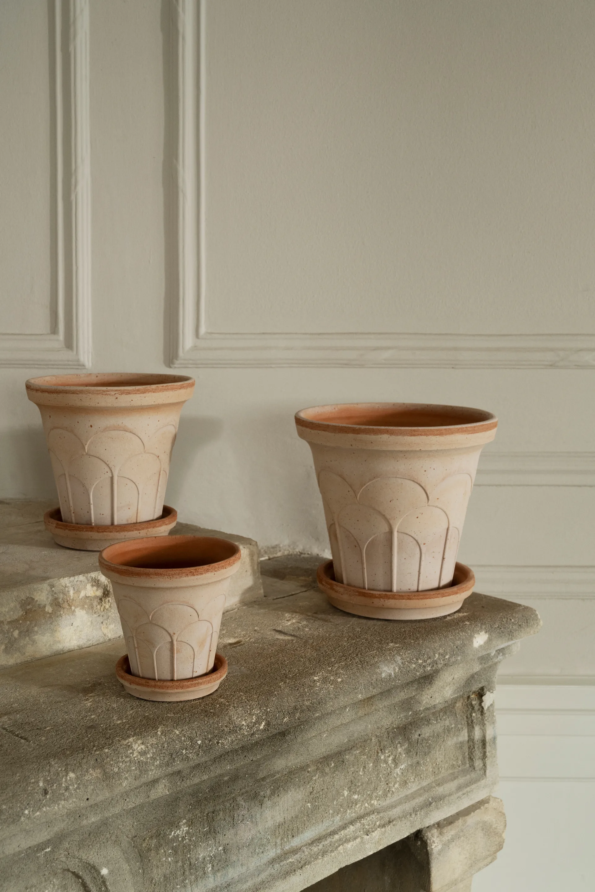 Fleur kruka med fat 2 delar, Rosa, Ø12 cm Bergs Potter