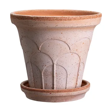 Fleur kruka med fat 2 delar - Rosa, Ø16 cm - Bergs Potter