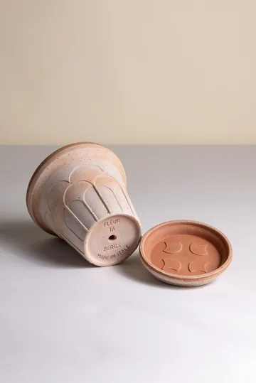 Fleur kruka med fat 2 delar - Rosa, Ø16 cm - Bergs Potter