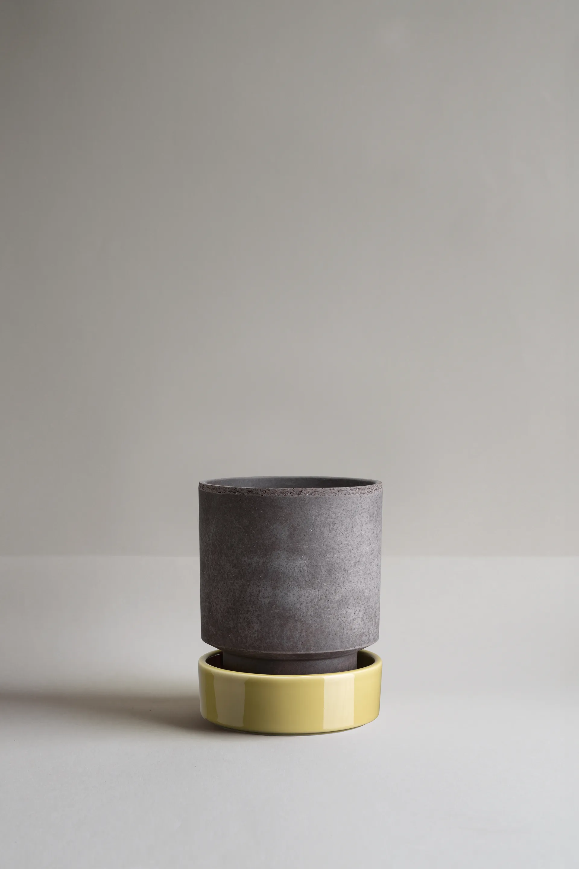 Hoff kruka, Ø14 cm, Raw Grey-Pale Yellow Bergs Potter