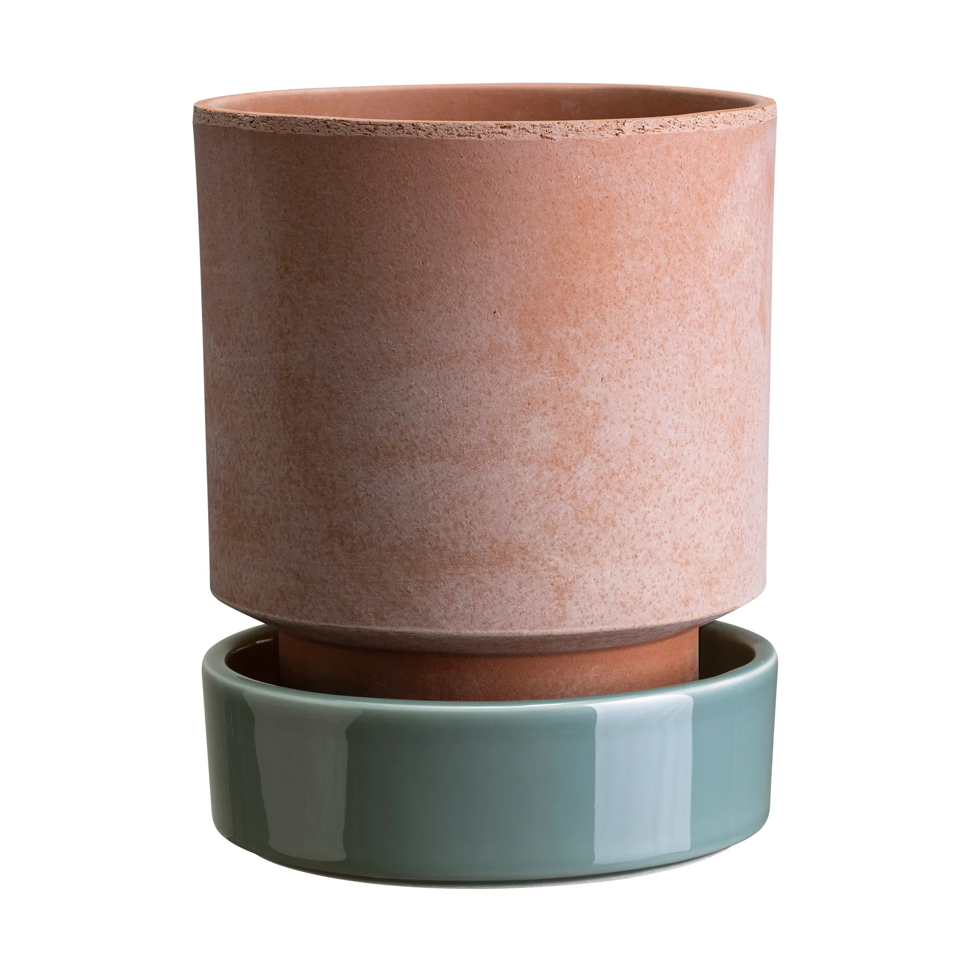 Hoff kruka, Ø14 cm, Raw Rosa-Misty Blue Bergs Potter