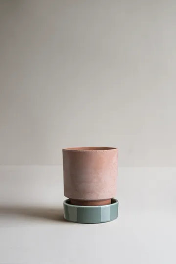 Hoff kruka - Ø14 cm, Raw Rosa-Misty Blue - Bergs Potter
