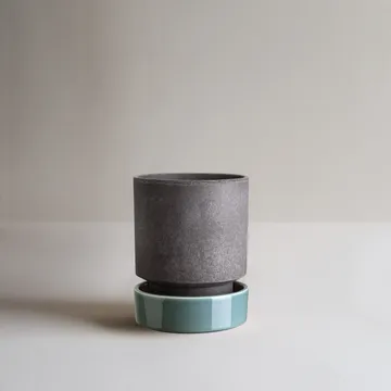 Hoff kruka - Ø16 cm, Raw Grey-Misty Blue - Bergs Potter