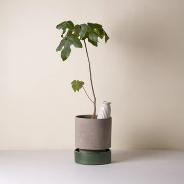 Hoff kruka - Ø18 cm, Raw Grey-Emerald Green (grå-grön) - Bergs Potter