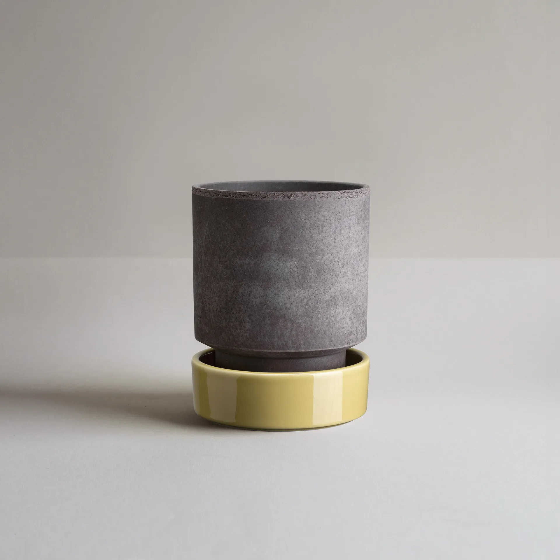 Hoff kruka, Ø18 cm, Raw Grey-Pale Yellow Bergs Potter