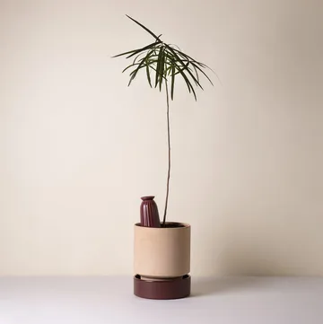 Hoff kruka - Ø18 cm, Raw Rosa-Deep Burgundy - Bergs Potter