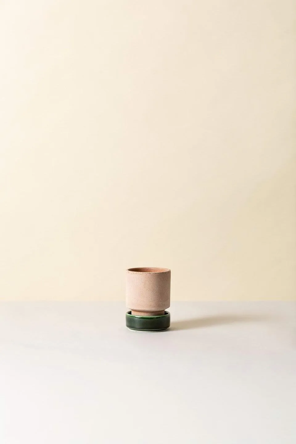 Hoff kruka 2-pack, Ø8 cm, Raw Rosa-Emerald Green (rosa-grön) Bergs Potter