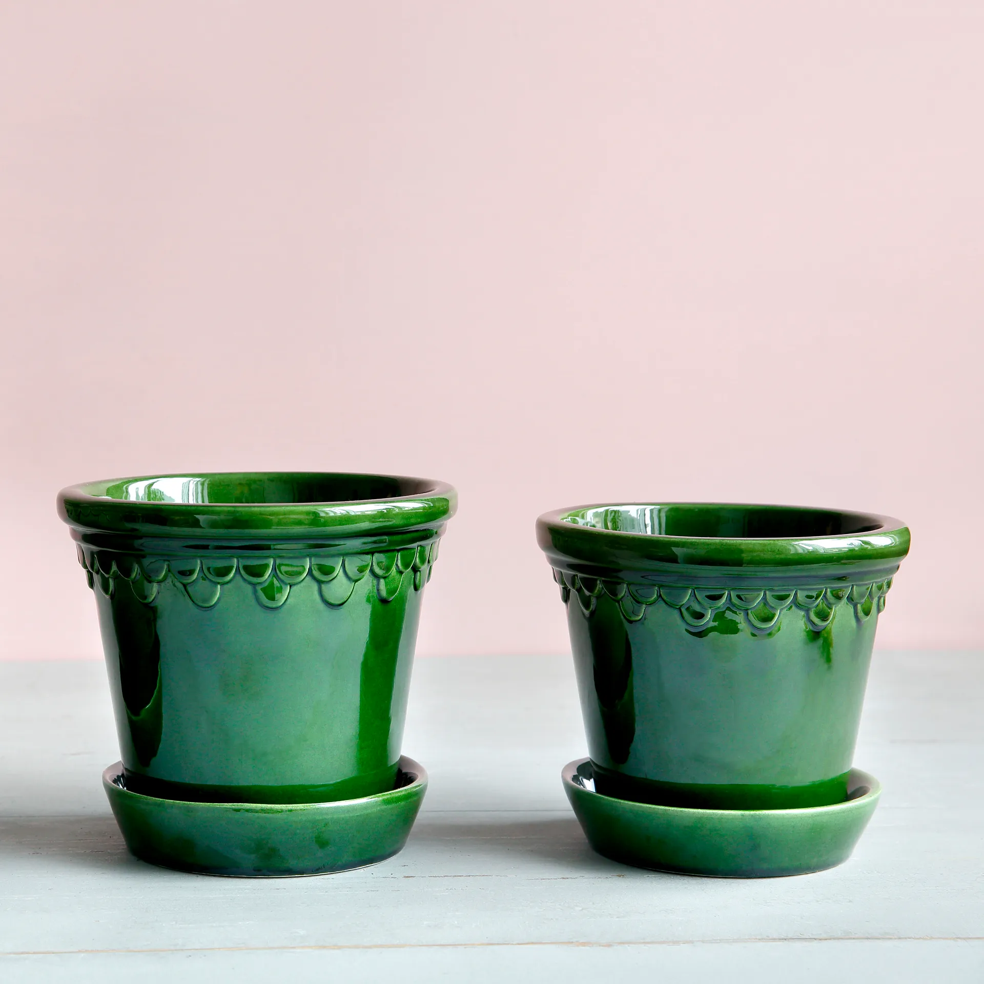 Köpenhamn kruka glaserad, Grön, Ø16 cm Bergs Potter