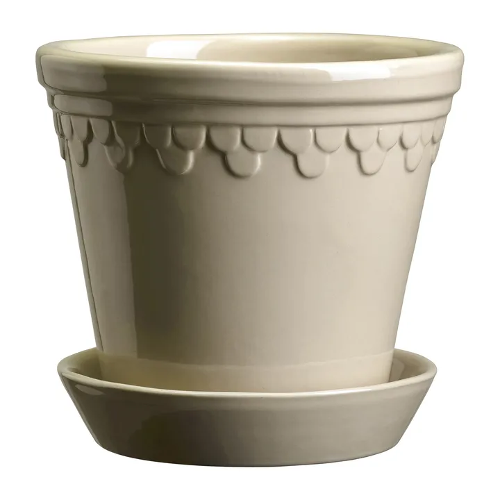 Köpenhamn kruka glaserad - Sand Stone (beige), Ø21 cm - Bergs Potter