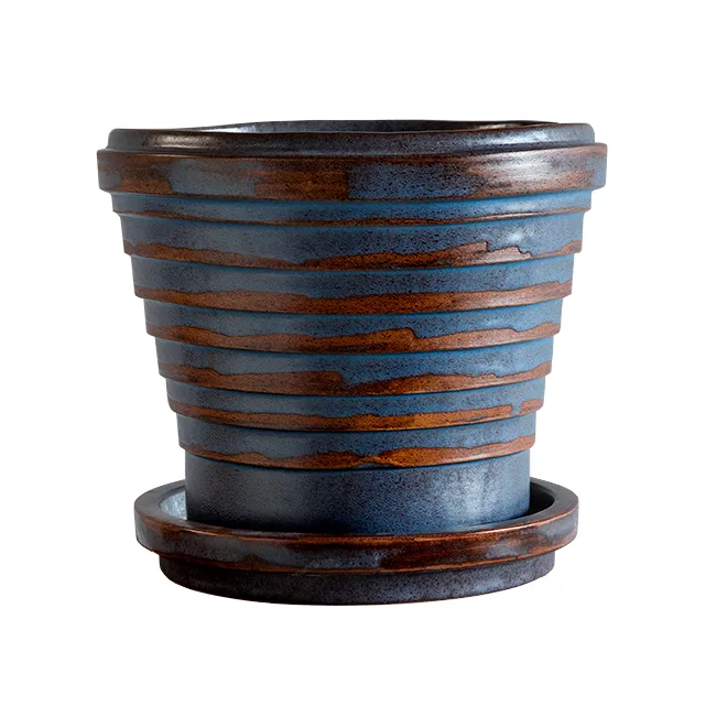 Planet Vintage Metalic kruka Ø25 cm, Blue brown Bergs Potter