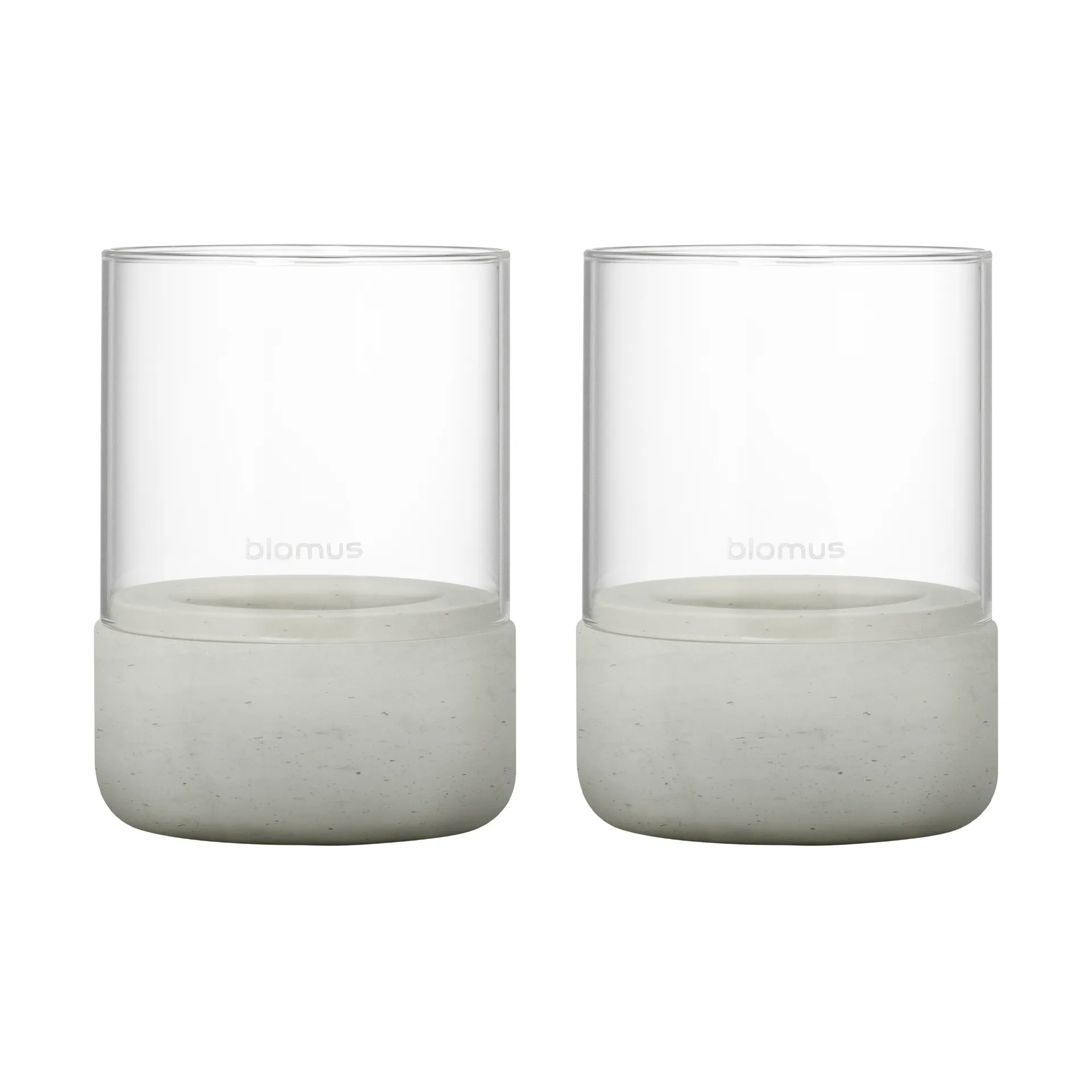 Calma ljuslykta Ø7 cm 2-pack, Light grey blomus