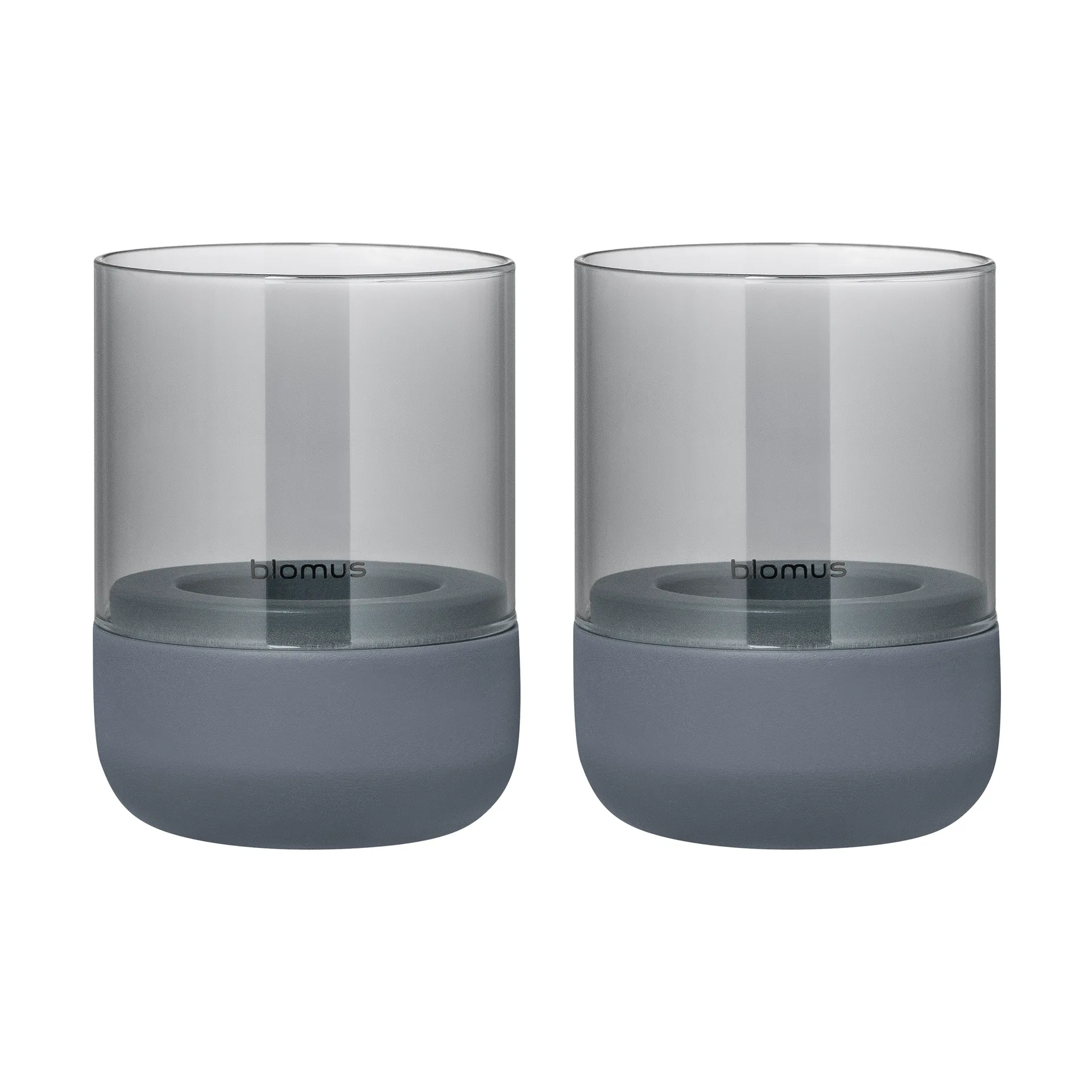 Calma ljuslykta Ø7 cm 2-pack, Steel grey-smoke blomus