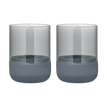 Calma ljuslykta Ø7 cm 2-pack - Steel grey-smoke - blomus