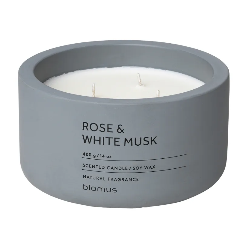 Fraga doftljus 25 timmar, Rose & White Musk-Flintstone blomus