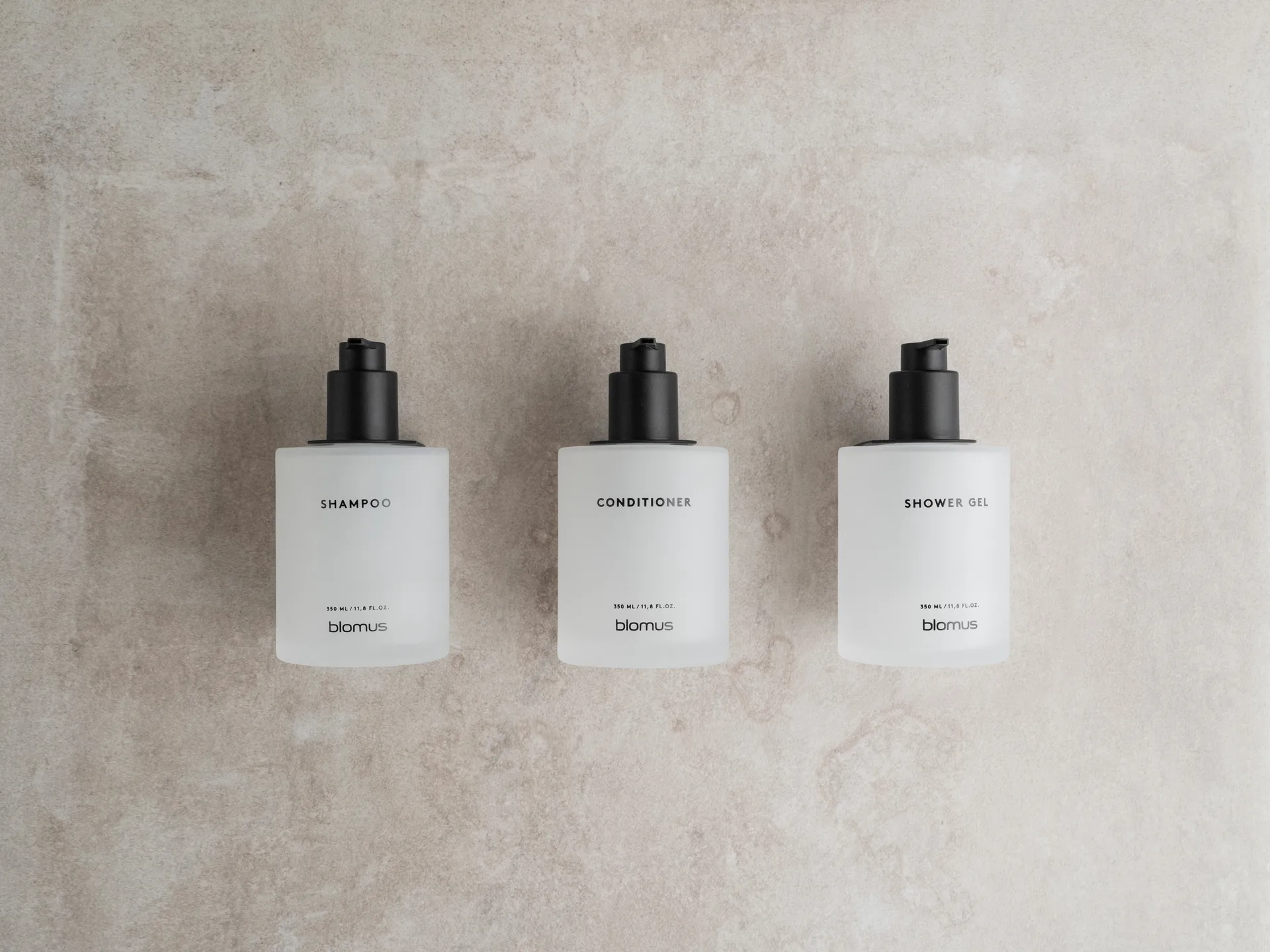 Kirei glasflaskor inkl vägghållare 3-pack, Vit, limmonterad blomus