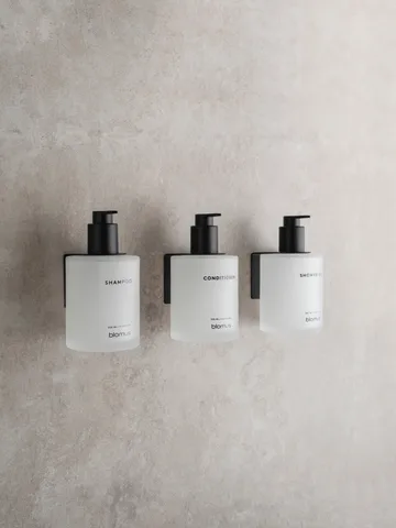 Kirei glasflaskor inkl vägghållare 3-pack - Vit, limmonterad - blomus